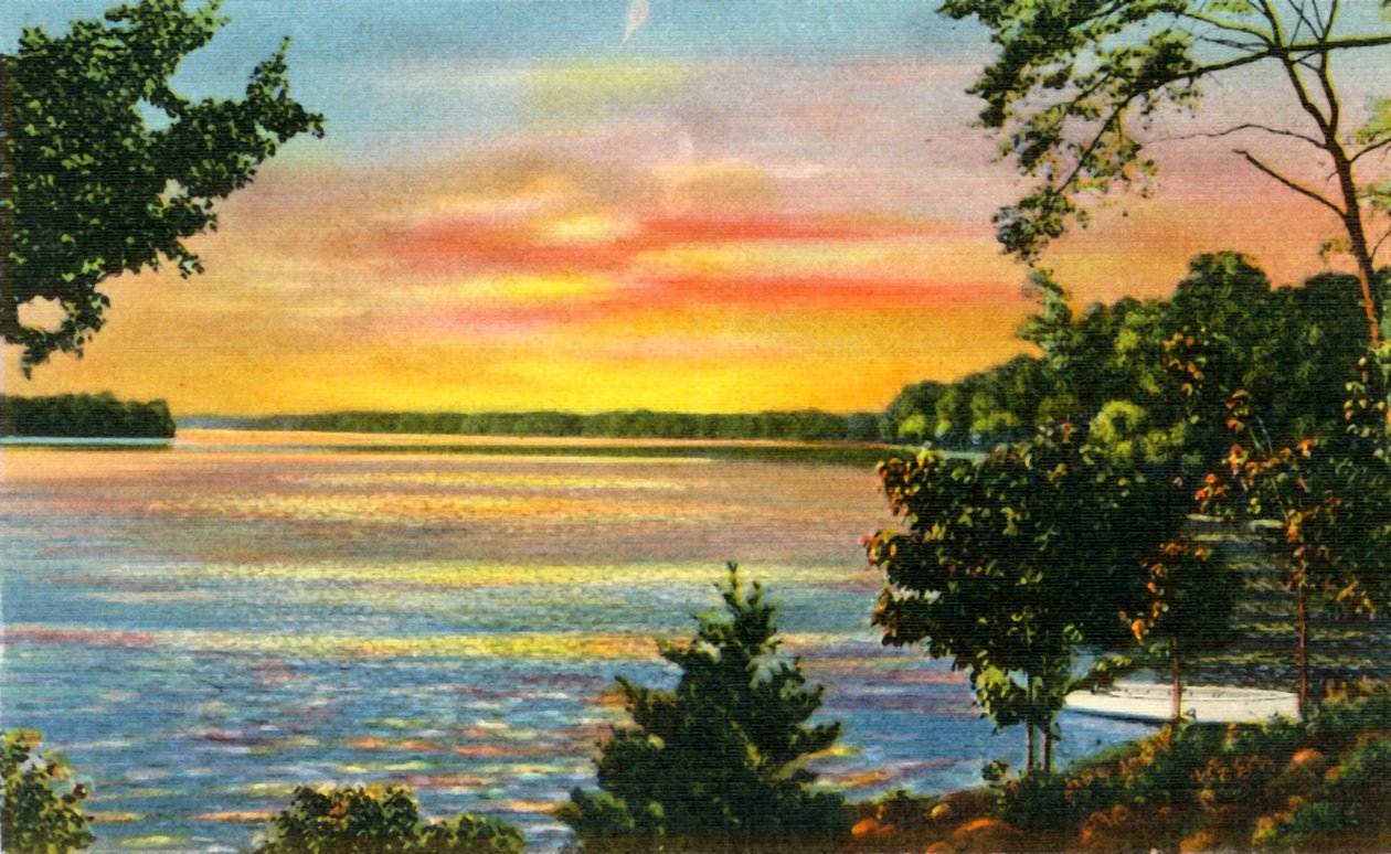 Scéna na jezeře Catawba, poblíž Charlotte, NC, 1942. od Unbekannt