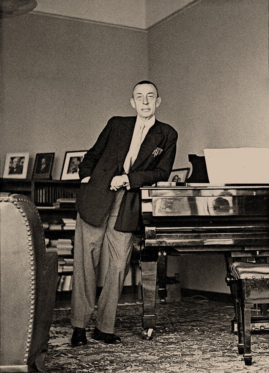 Sergej Rachmaninov ve vile Senar, 1939. od Unbekannt