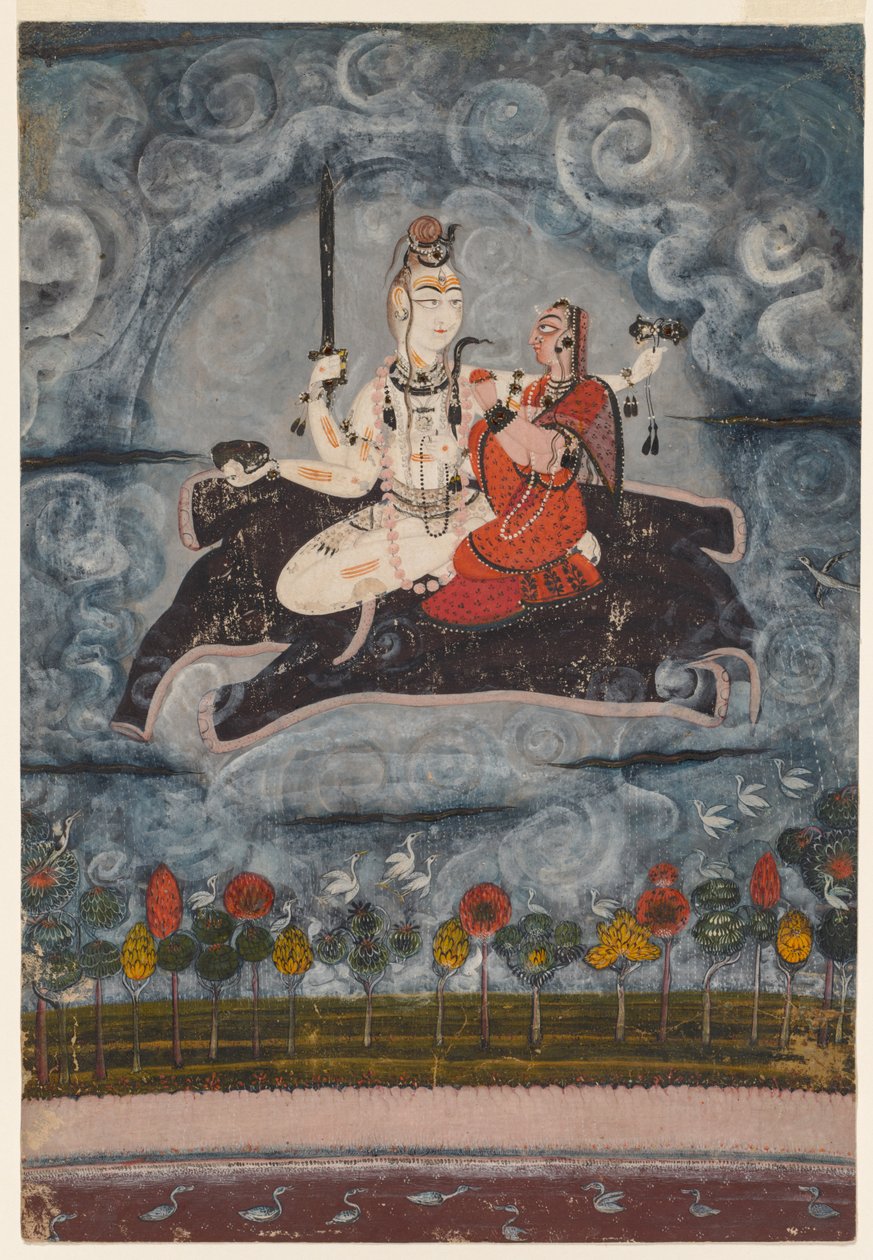 Shiva a Devi na Gajasuras Hide, c. 1675-1680. od Unbekannt