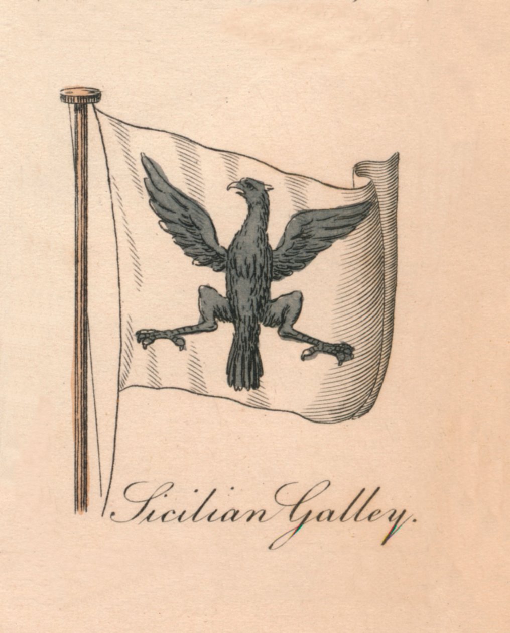 Sicilská galéra, 1838 od Unbekannt