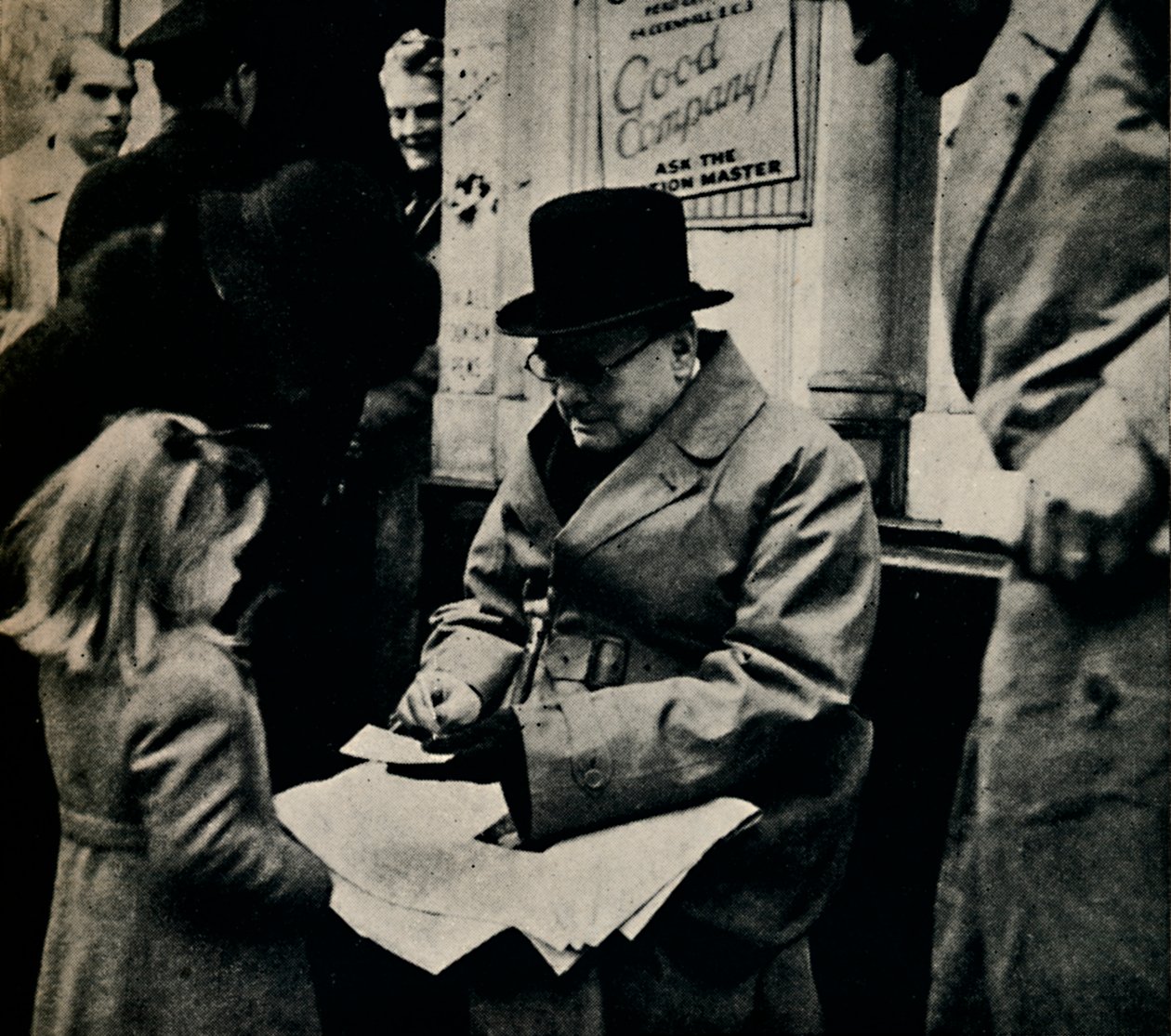 Podepisování autogramů v severní zemi, c1945. od Unbekannt