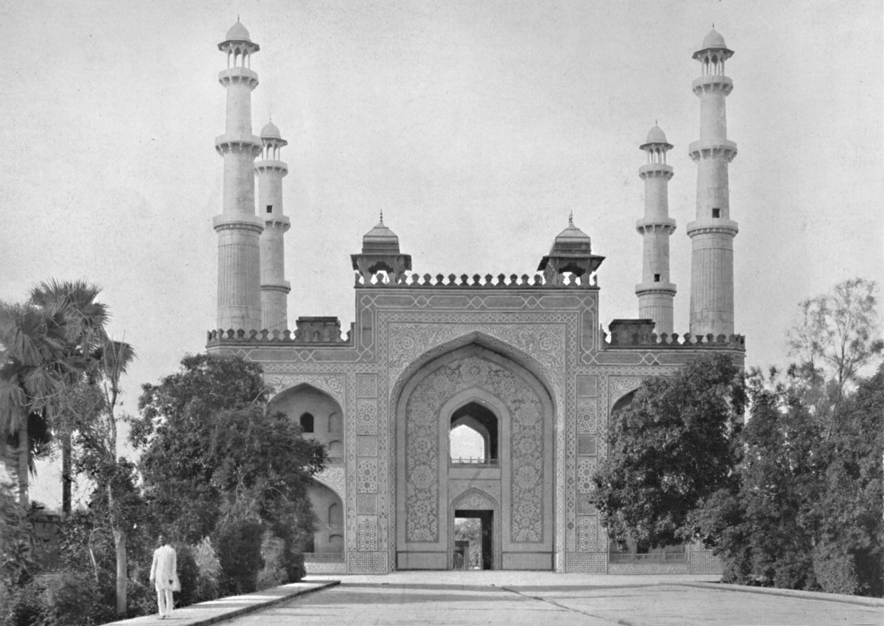 Sikandra. Brána hrobky Akbar, c1910. od Unbekannt