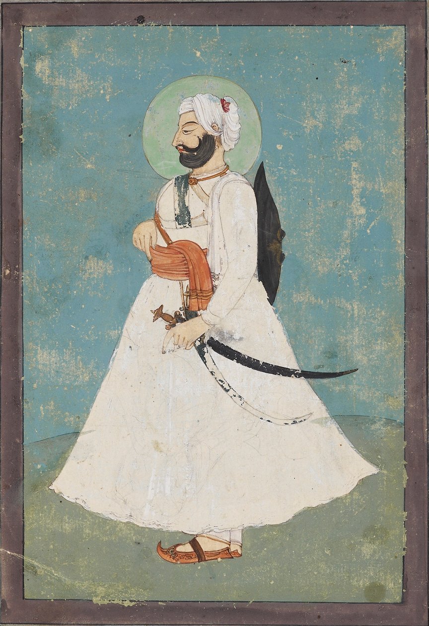 Sikhský šlechtic z profilu, c1800 od Unbekannt