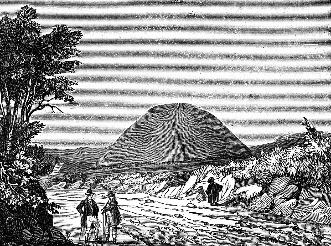 Silbury Hill, Wiltshire, Anglie, 1836 od Unbekannt