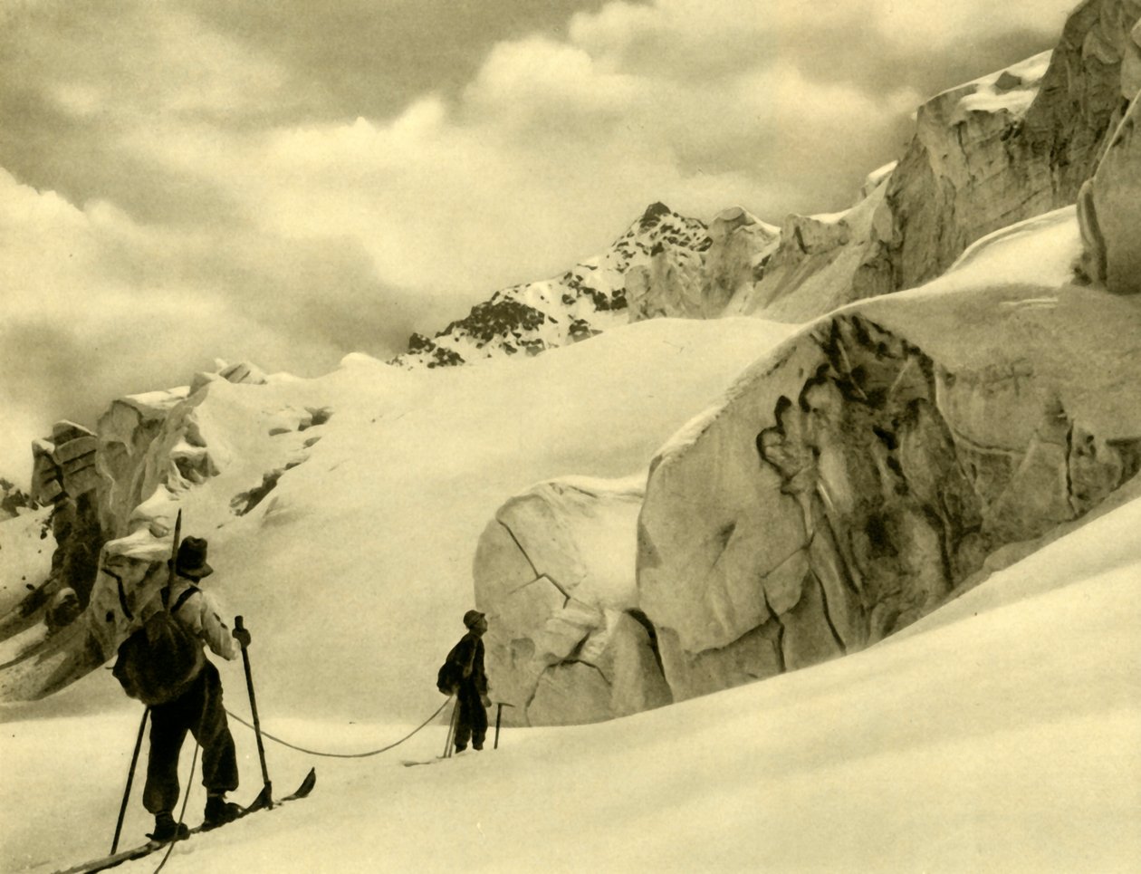 Lyžování v Silvretta, Rakousko, c1935. od Unbekannt