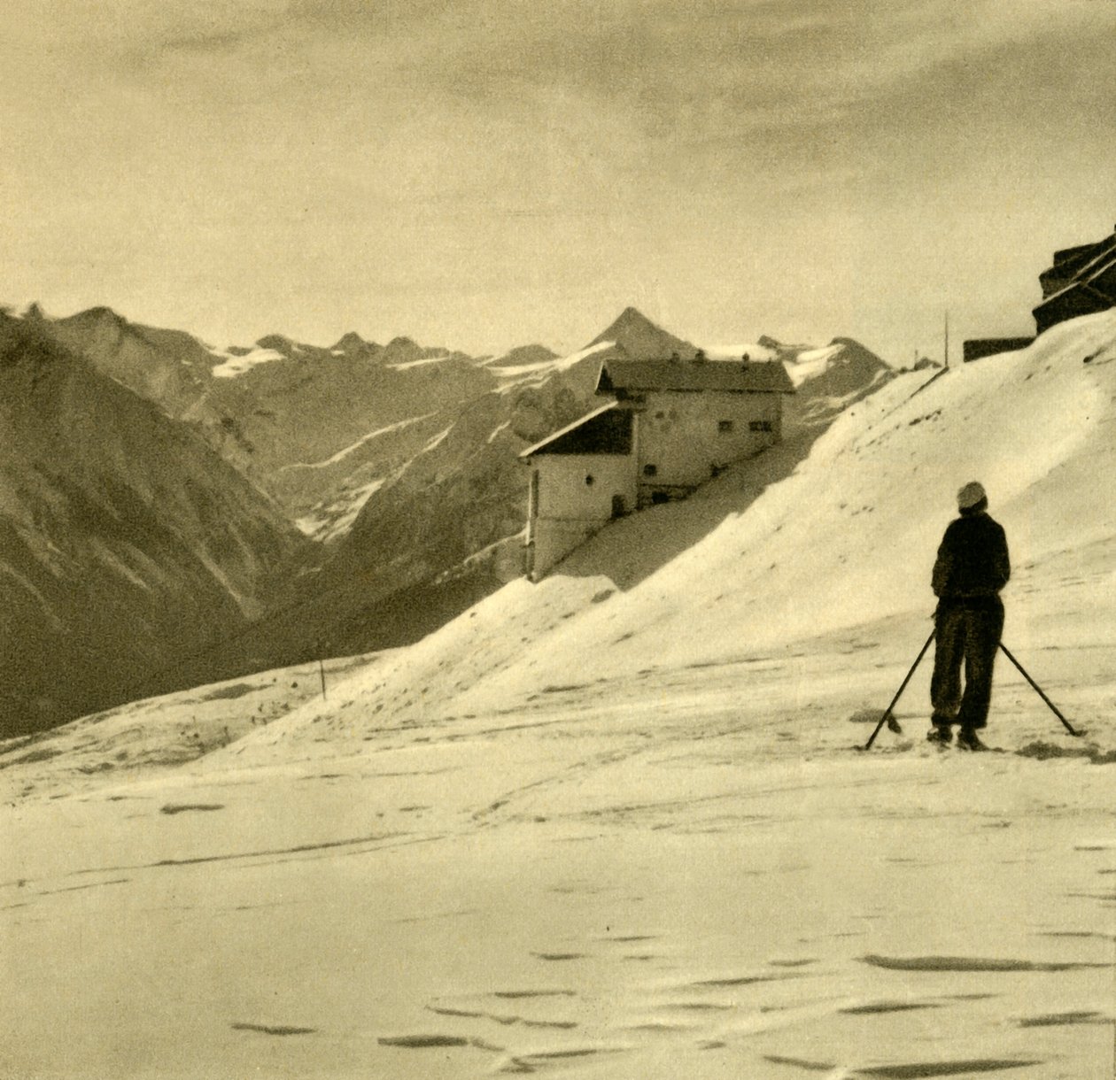 Lyžování na Schmittenhöhe, Rakousko, c1935. od Unbekannt