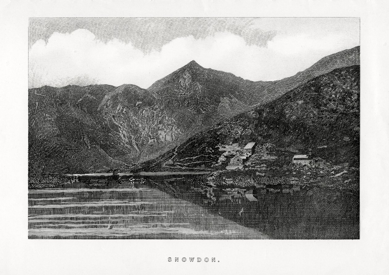Snowdon, Wales, 1896 od Unbekannt