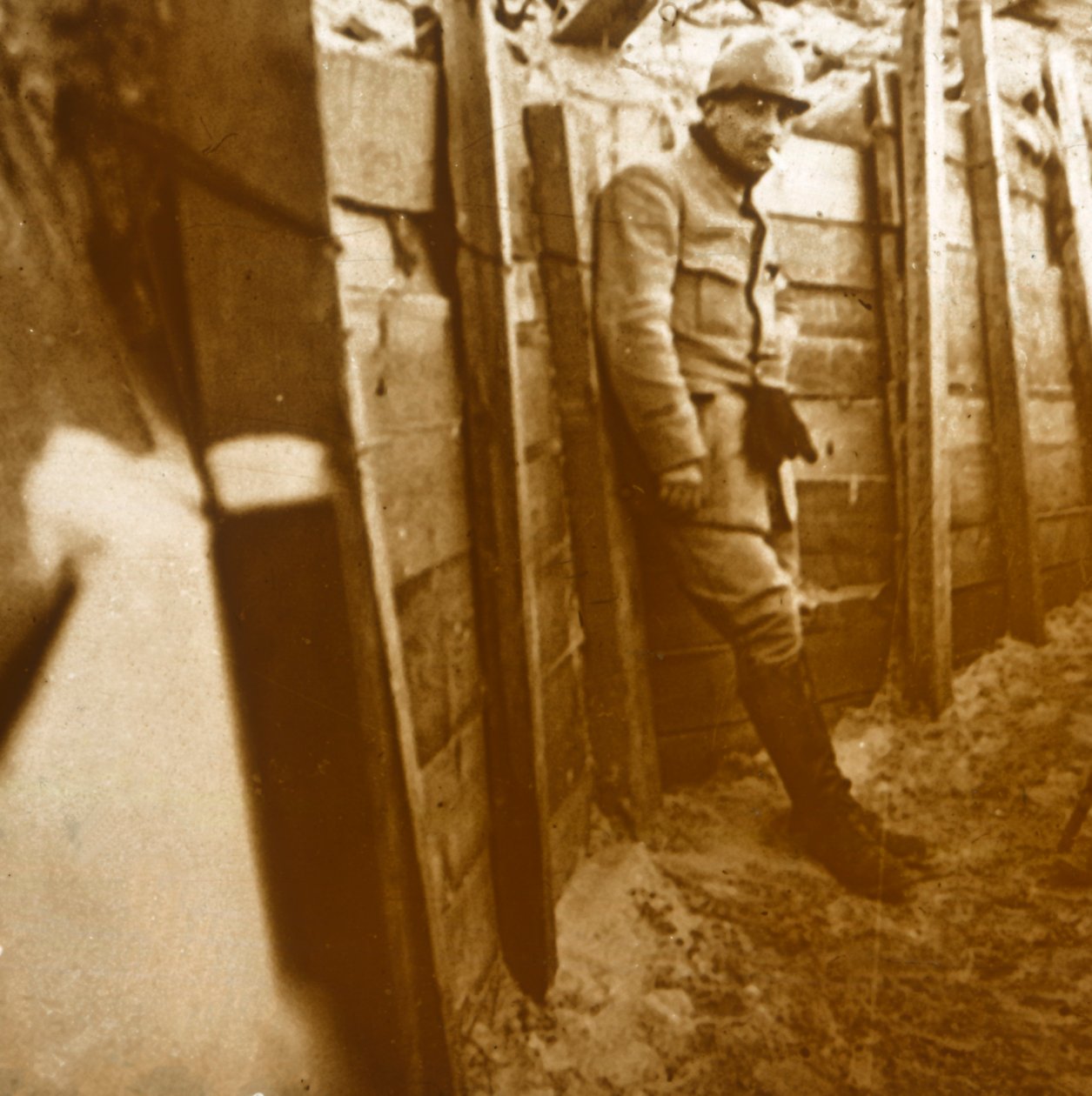 Voják v zákopech, c1914-c1918 od Unbekannt