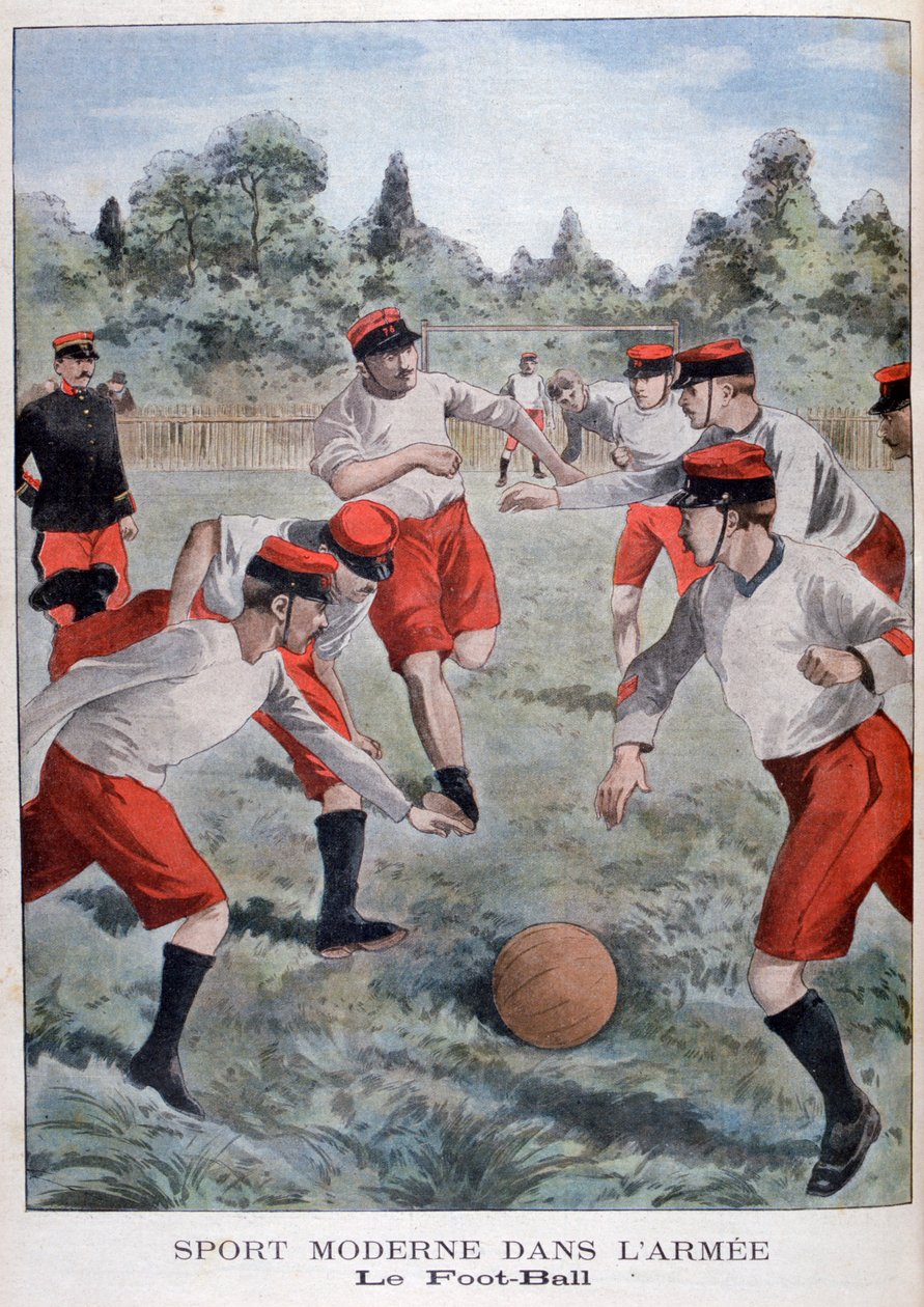 Vojáci francouzské armády hrají fotbal, 1902 od Unbekannt