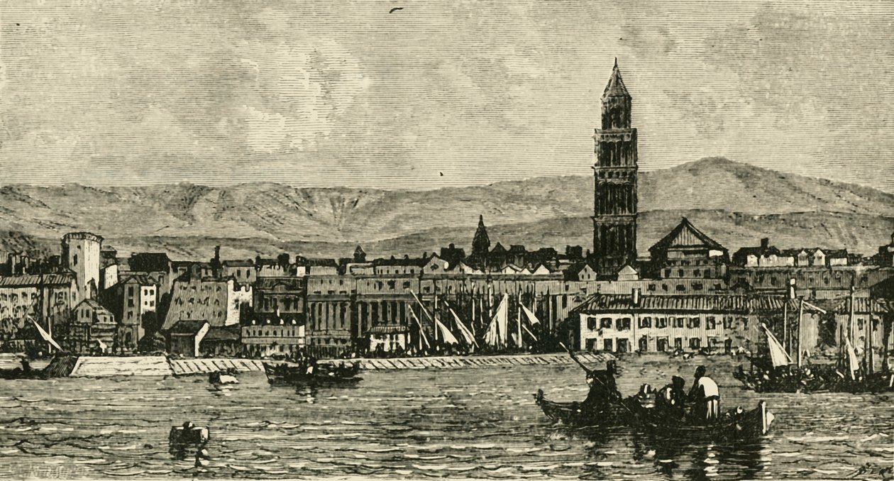 Spalatro, z přístavu, 1890. od Unbekannt