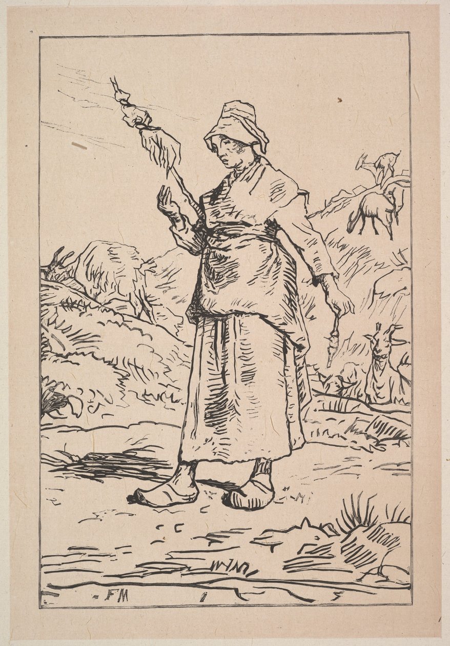 Přadlena z Auvergne, 1830-99. od Unbekannt