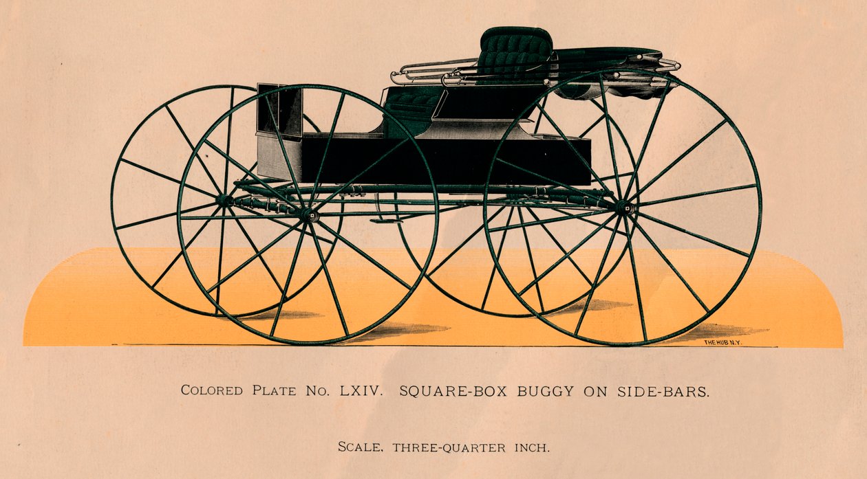 Square-Box Buggy On Side-Bars, 1885. od Unbekannt