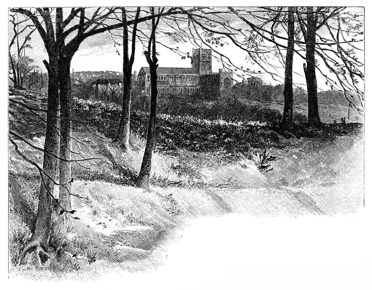 St Albans, z Verulamu, 19. století od Unbekannt