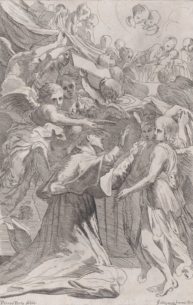 Sv. Carlo Boromejský obklopený anděly, 1650-70. od Unbekannt