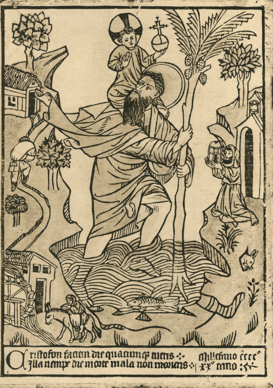 Svatý Kryštof. 1423, 1915. od Unbekannt