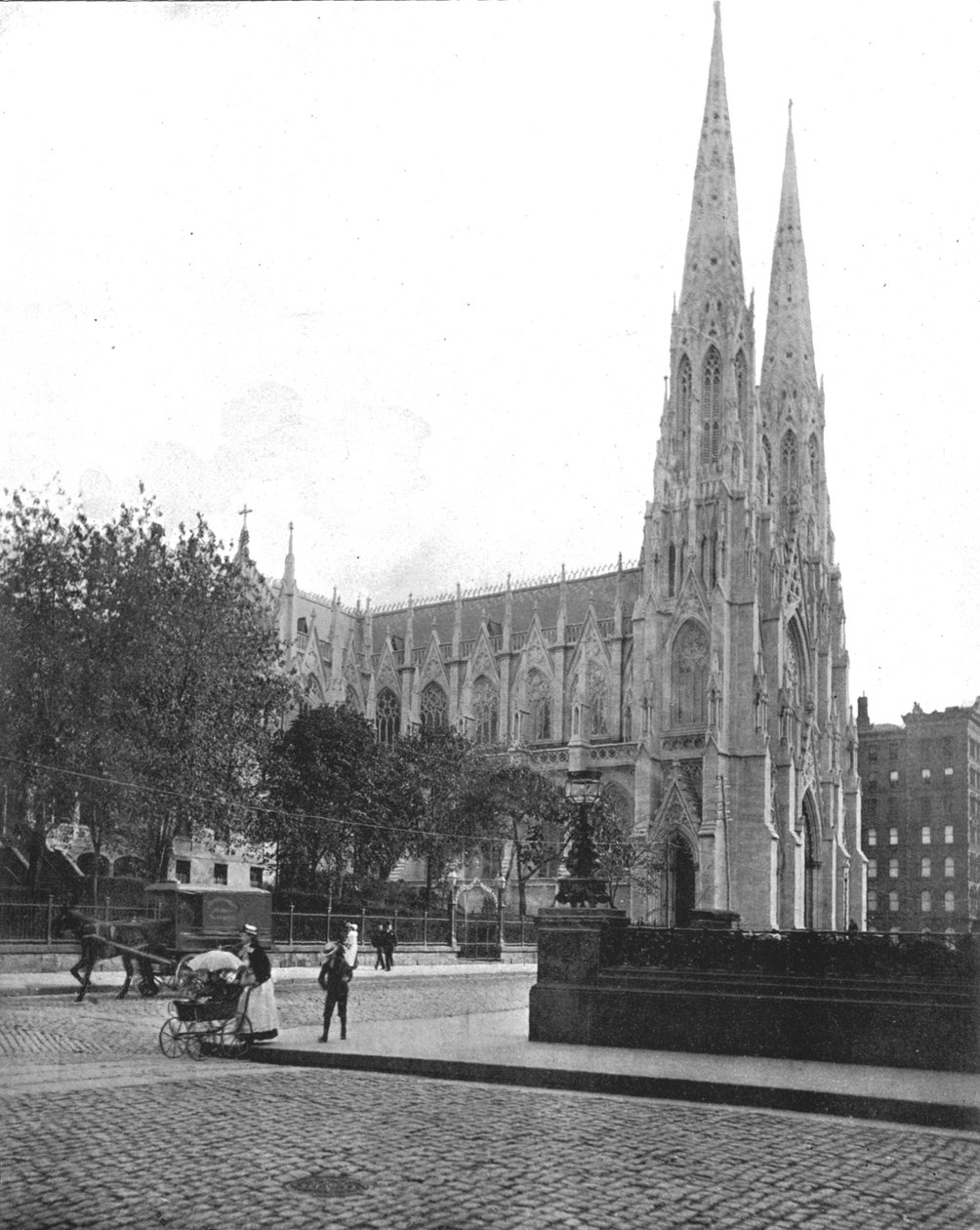 Katedrála svatého Patrika, New York, USA, c1900. od Unbekannt