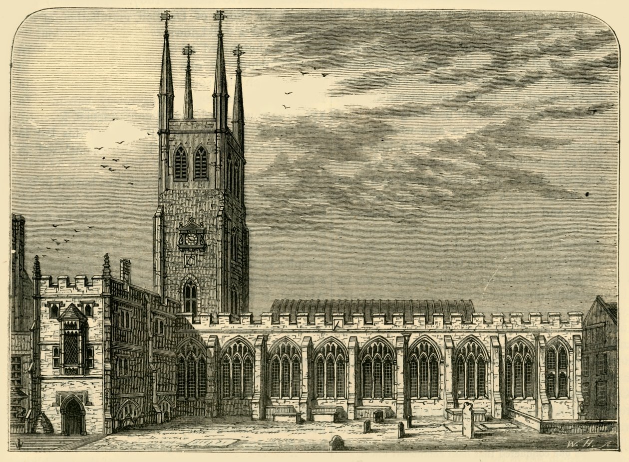 Kostel St. Sepulchres v roce 1737, c1872. od Unbekannt