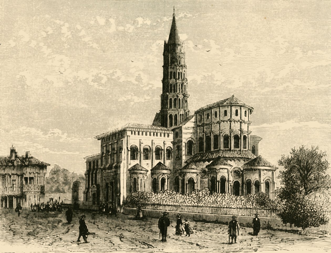 St. Sernin, Toulouse, 1890. od Unbekannt
