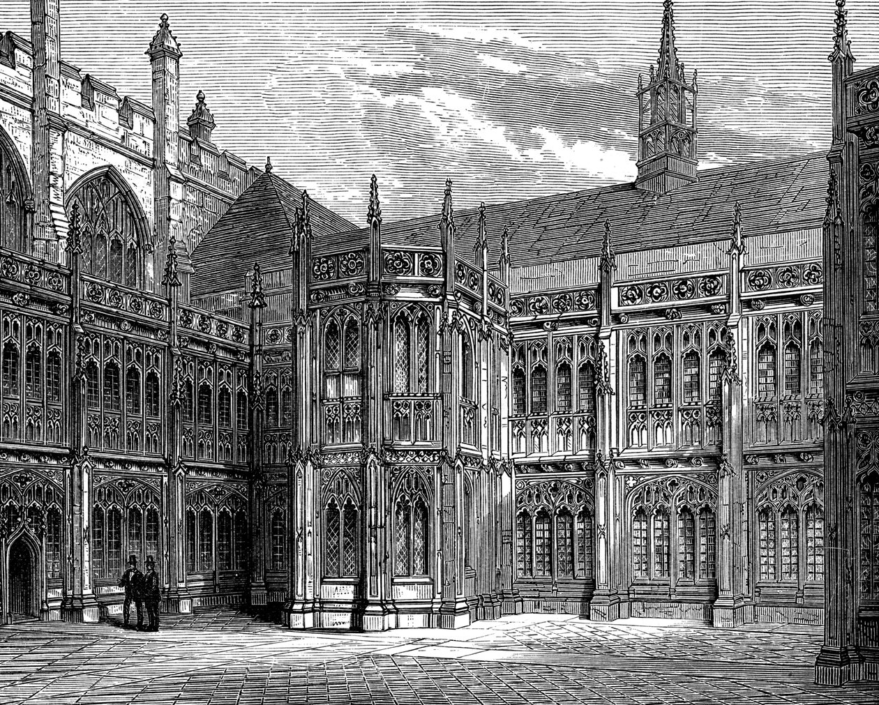 St Stephens Cloisters, Westminster Hall, Londýn, 1900 od Unbekannt
