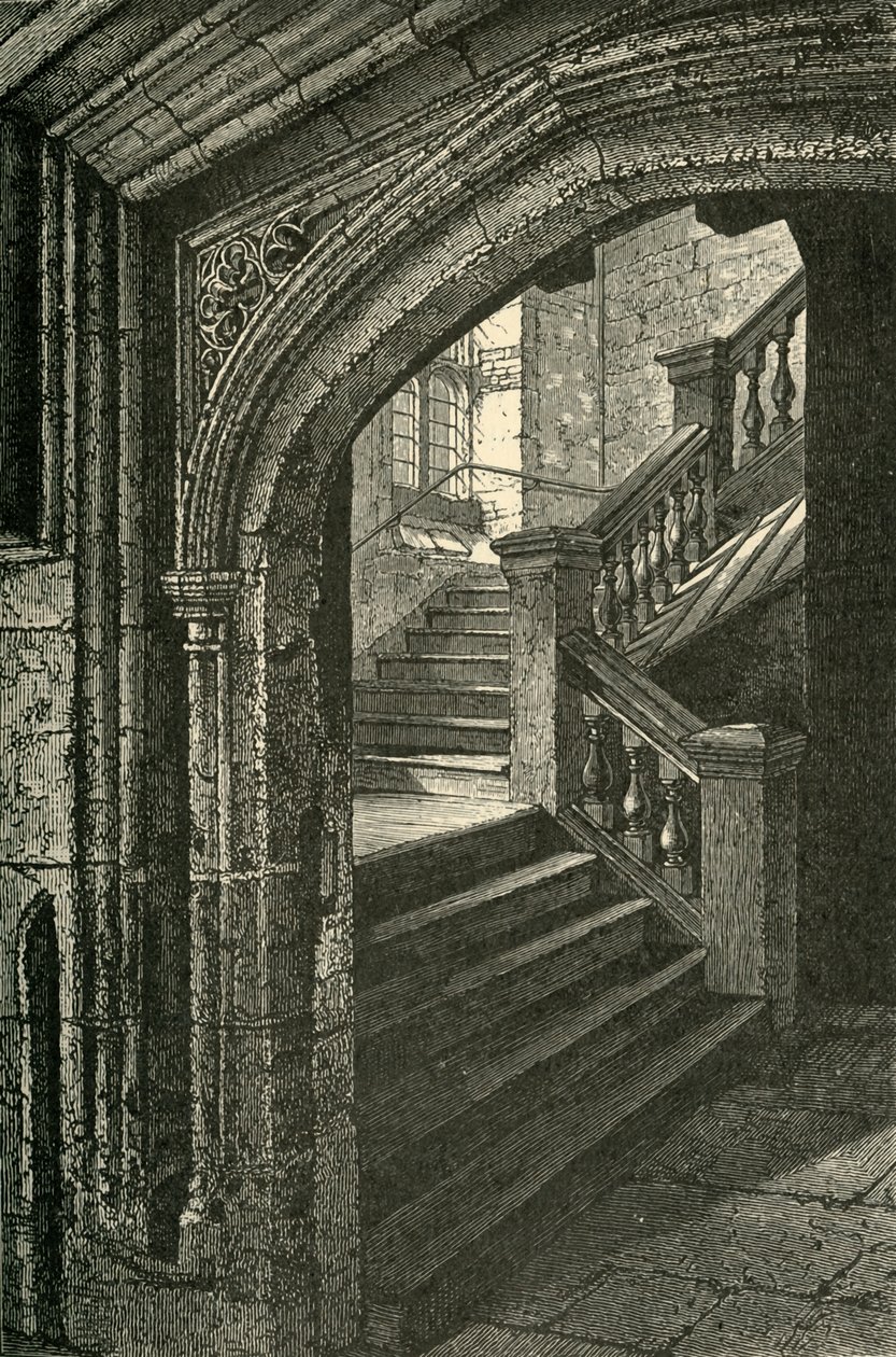 Schodiště do kaple a horní školy, 1911. od Unbekannt