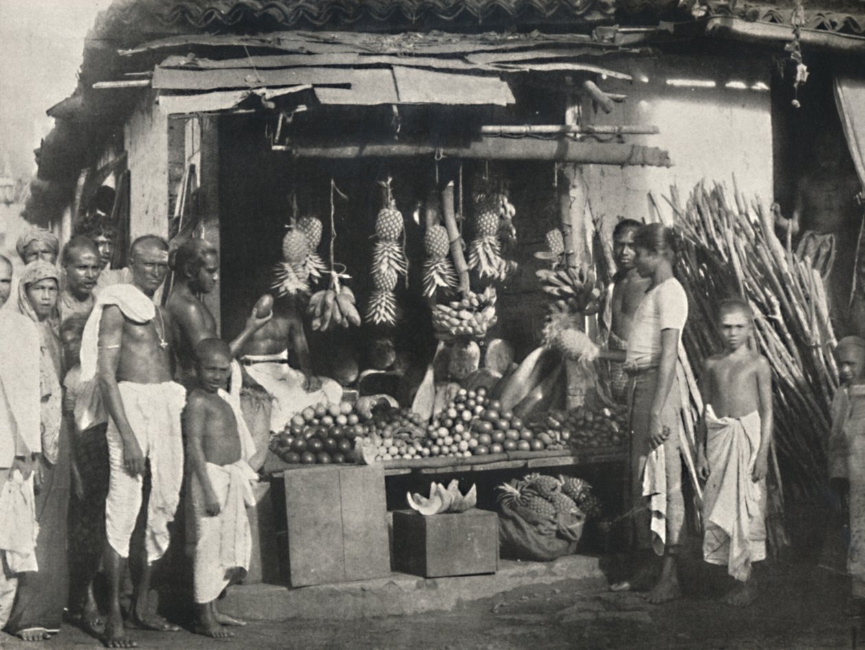 Stánek prodejce ovoce v Colombu, 1926 od Unbekannt