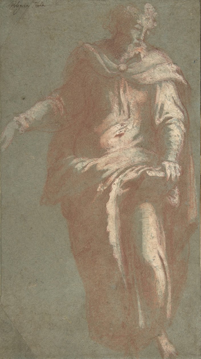 Stojící vousatý muž držící knihu, 1530-60. od Unbekannt