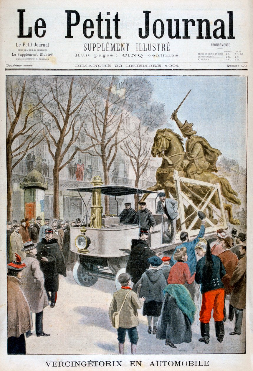 Socha Vercingetorixe v tranzitu, Francie 1901 od Unbekannt