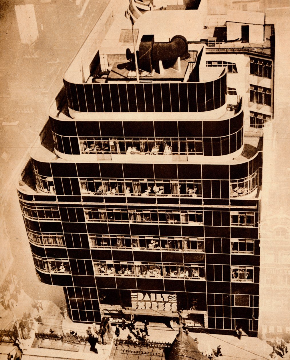 Ocel, beton a sklo tvoří moderní budovy, 1935. od Unbekannt