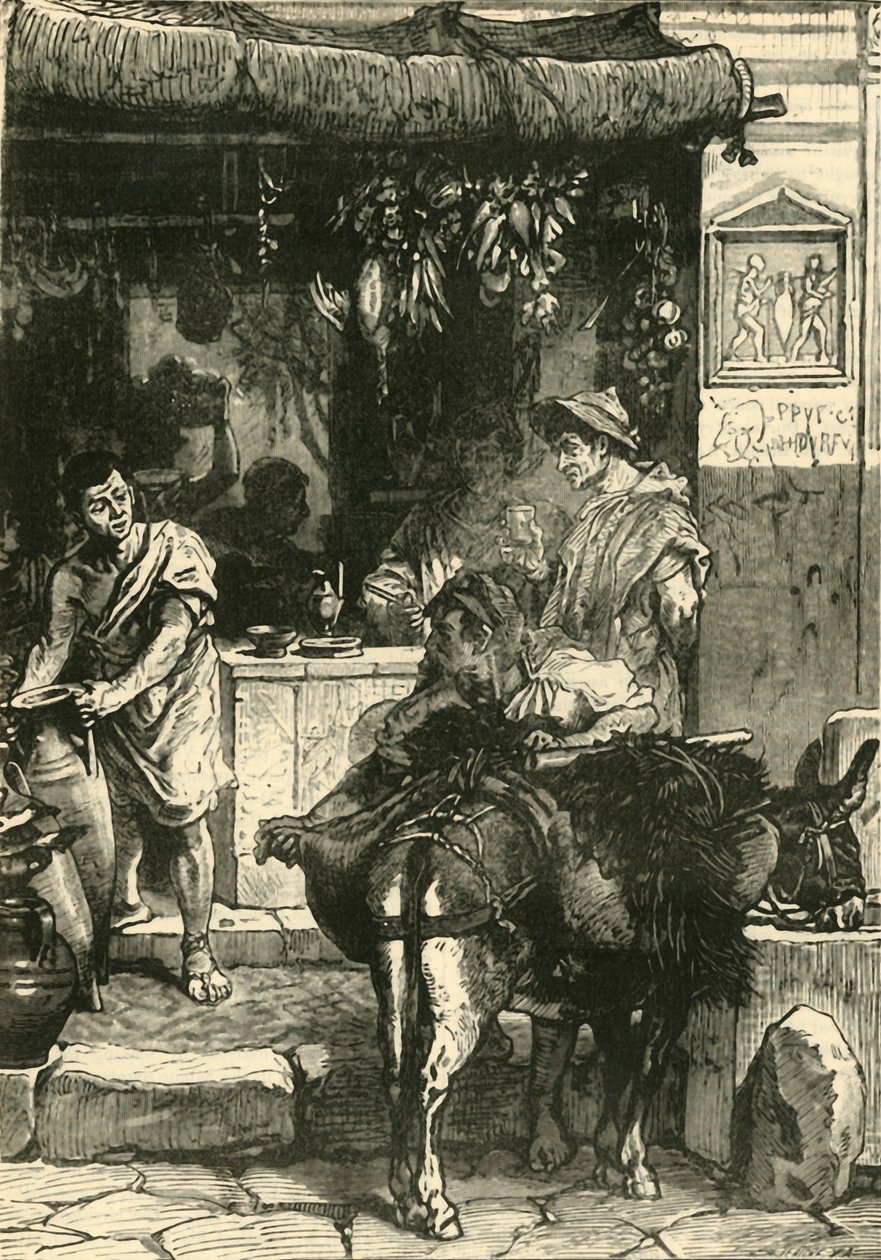 Pouliční scéna v Pompejích, 1890. od Unbekannt