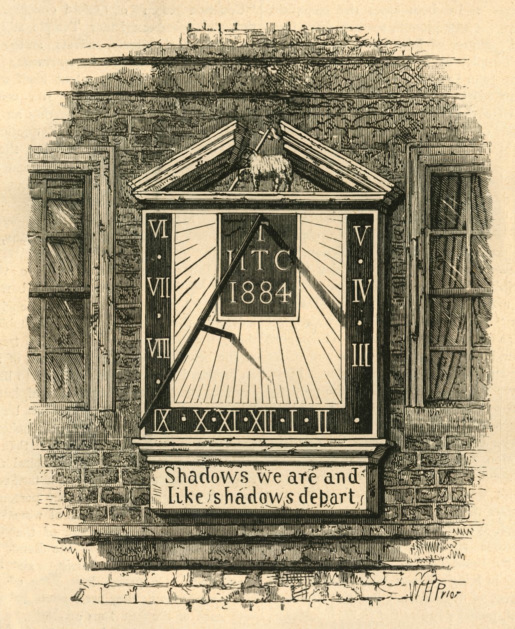 Sluneční hodiny v chrámu, 1885, 1897. od Unbekannt