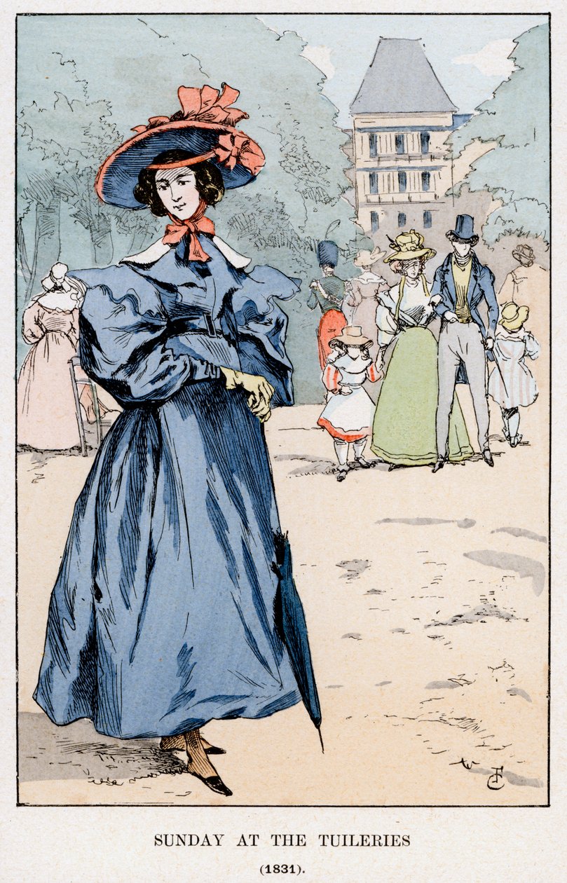 Neděle v Tuileries, 1831, 1898 od Unbekannt