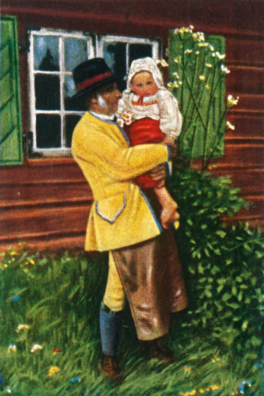 Švédové v tradičním kroji, c1928. od Unbekannt
