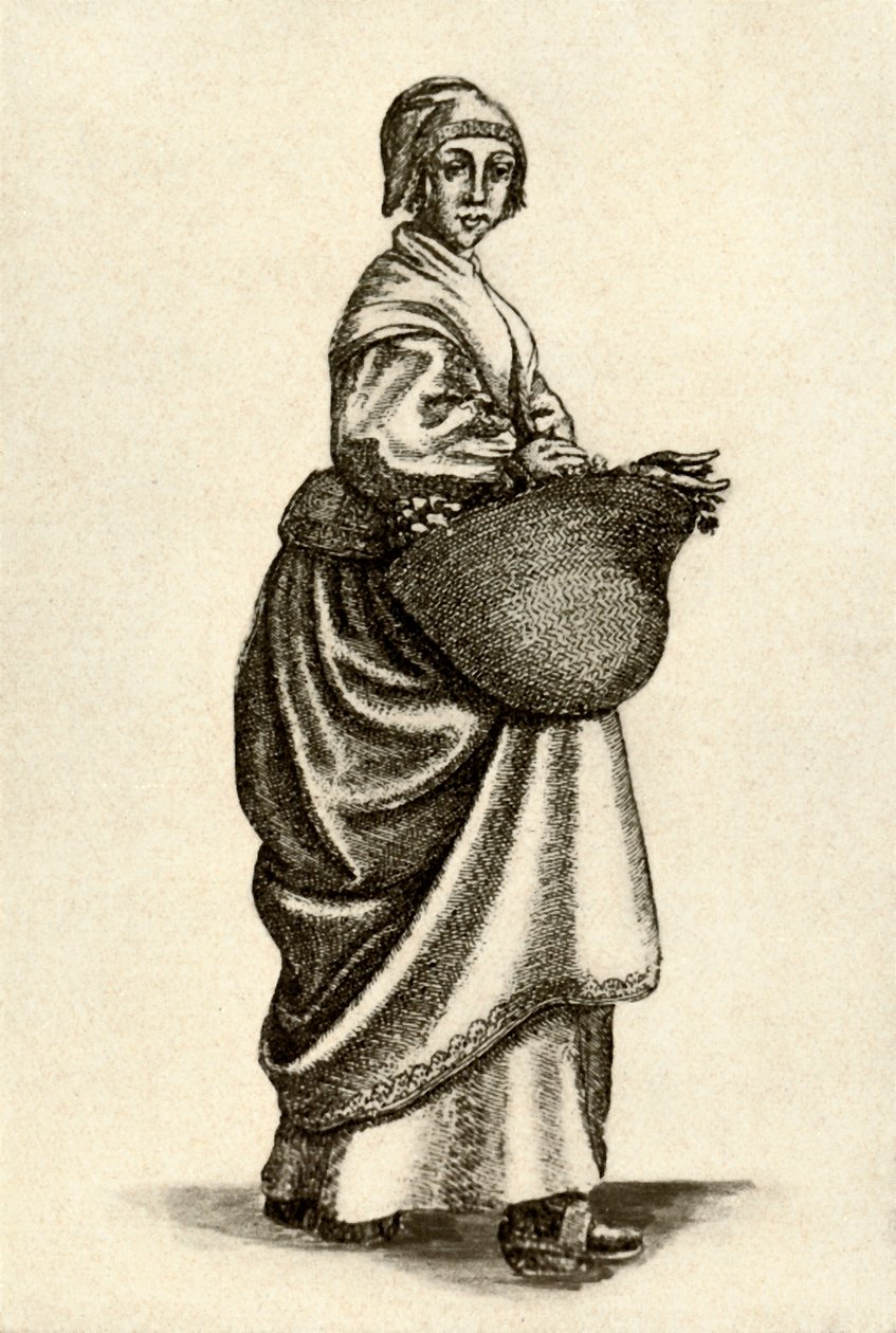 Švédská žena v dřevácích, 1640, 1937. od Unbekannt