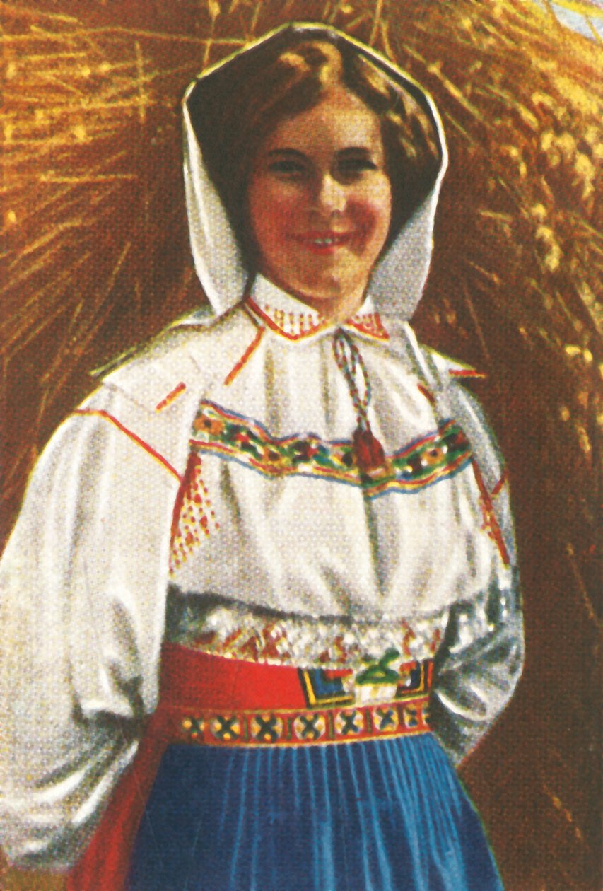 Švédská žena v tradičním kroji, c1928. od Unbekannt