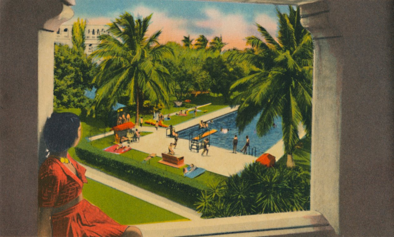 Bazén, Hotel Del Prado, Barranquilla, c1940 od Unbekannt