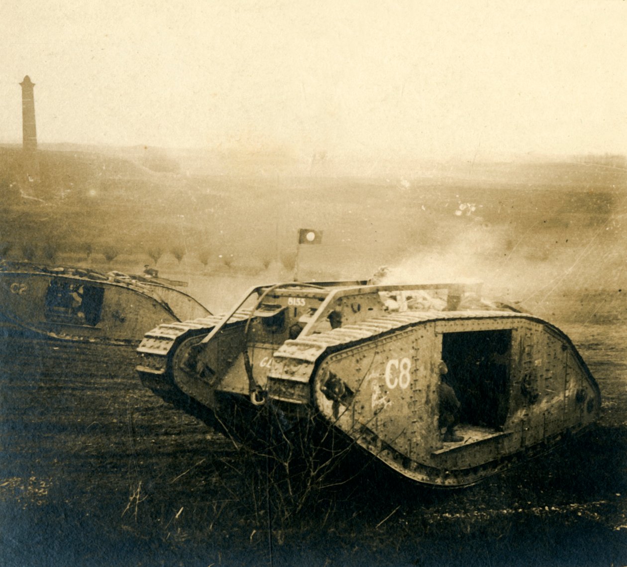 Tank v pohybu, c1914-c1918 od Unbekannt