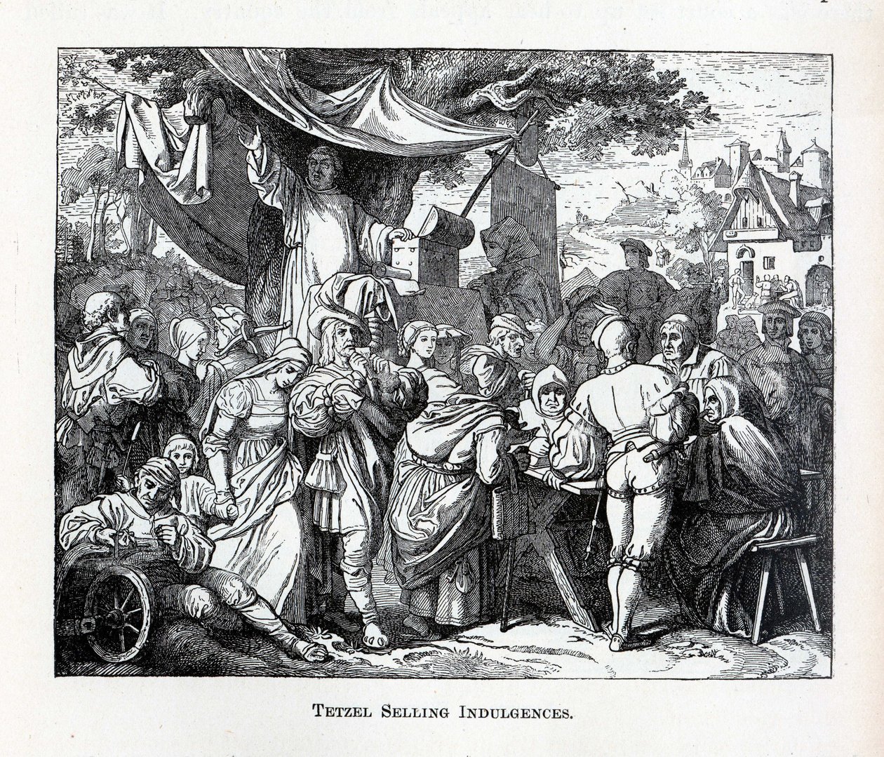 Tetzel Prodej odpustků, 1882 od Unbekannt