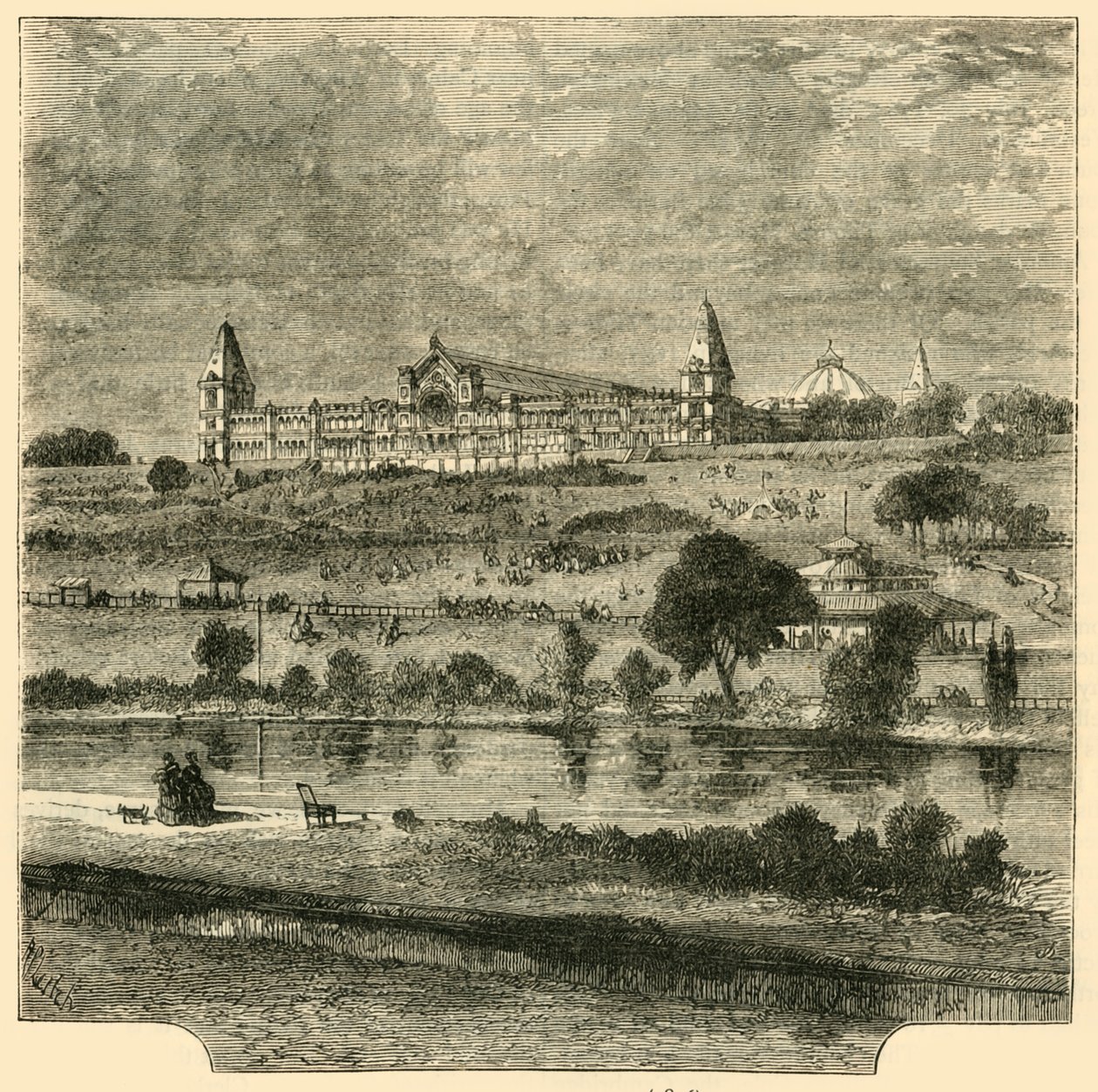 Palác Alexandra 1876, c1876. od Unbekannt