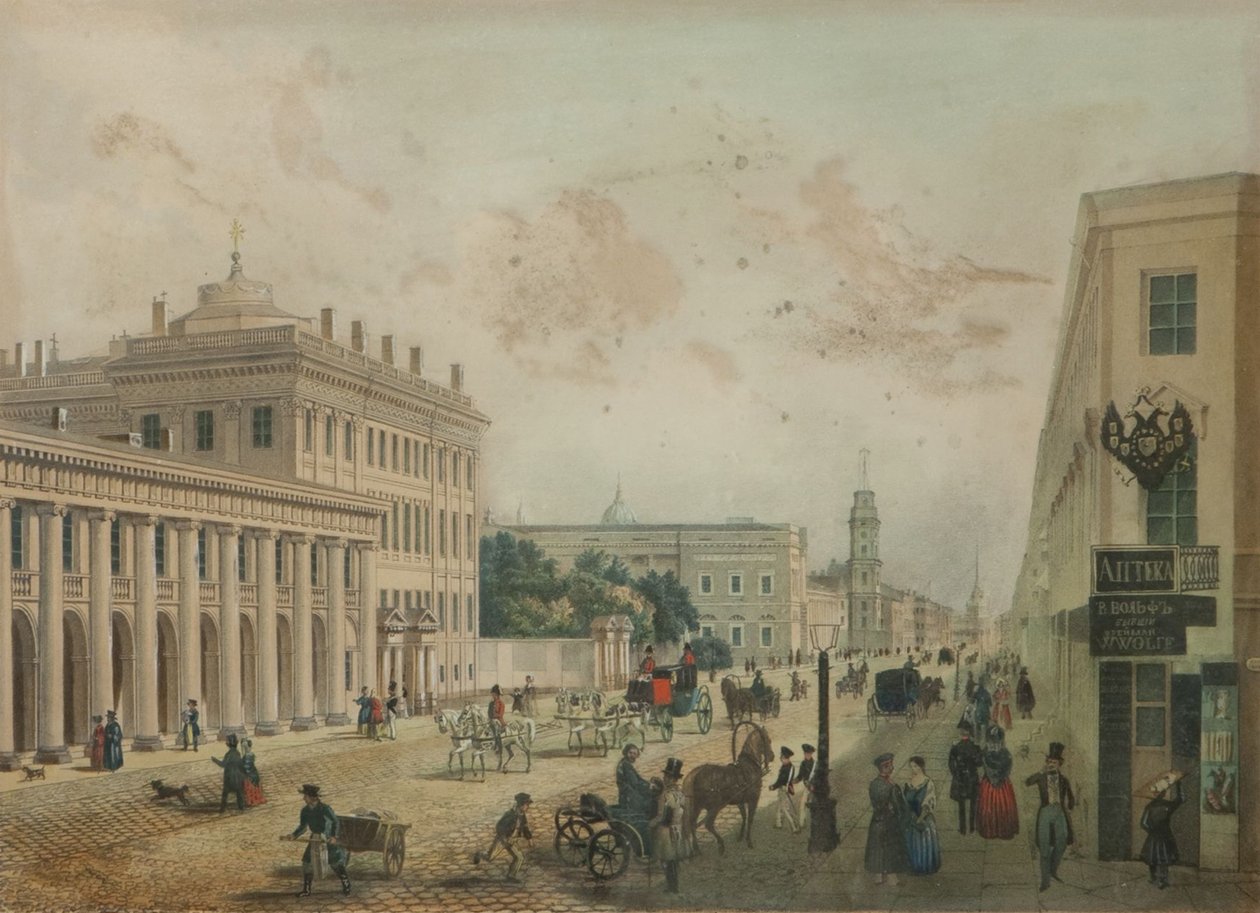 Aničkovův palác v Petrohradě, konec 40. let 19. století. od Unbekannt