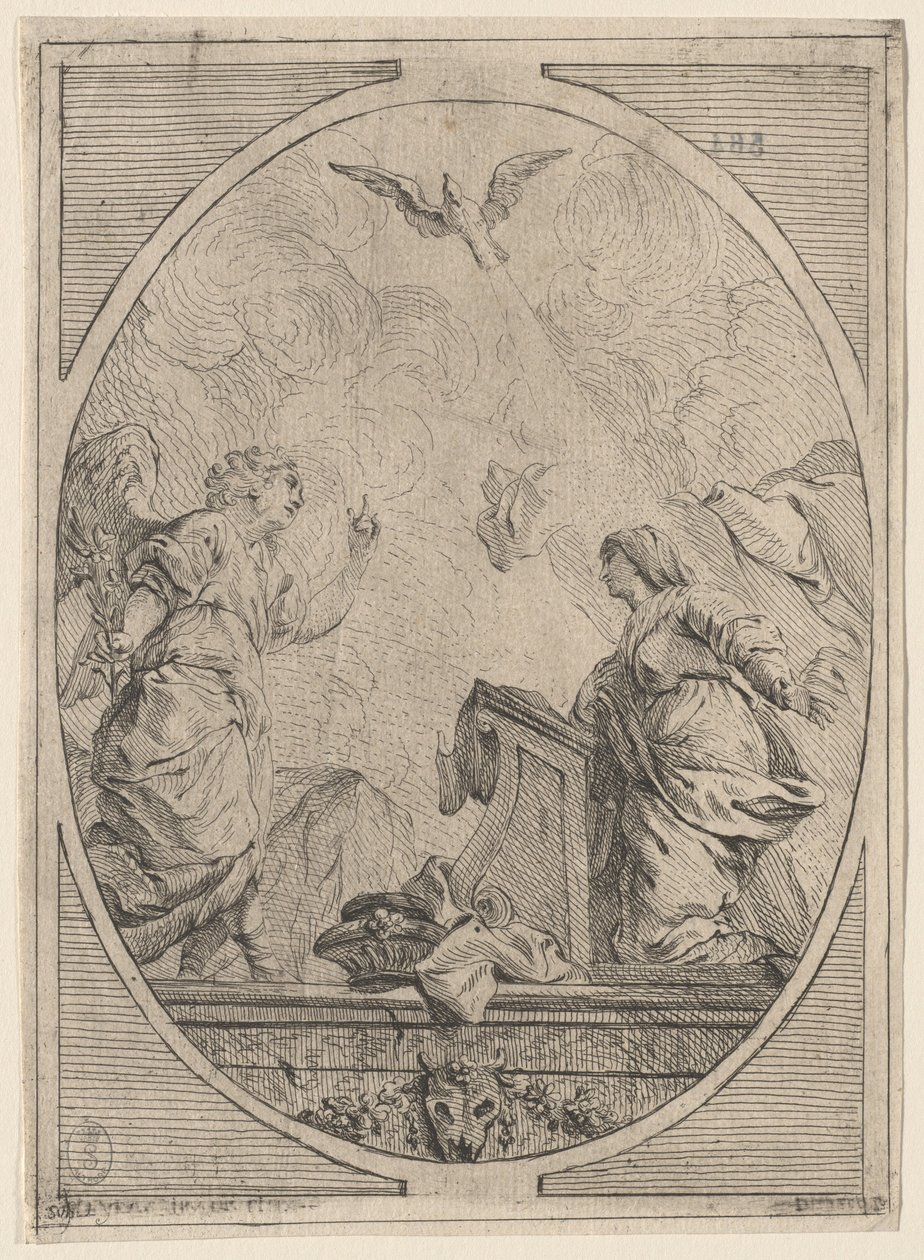 Zvěstování, c. 1730. od Unbekannt