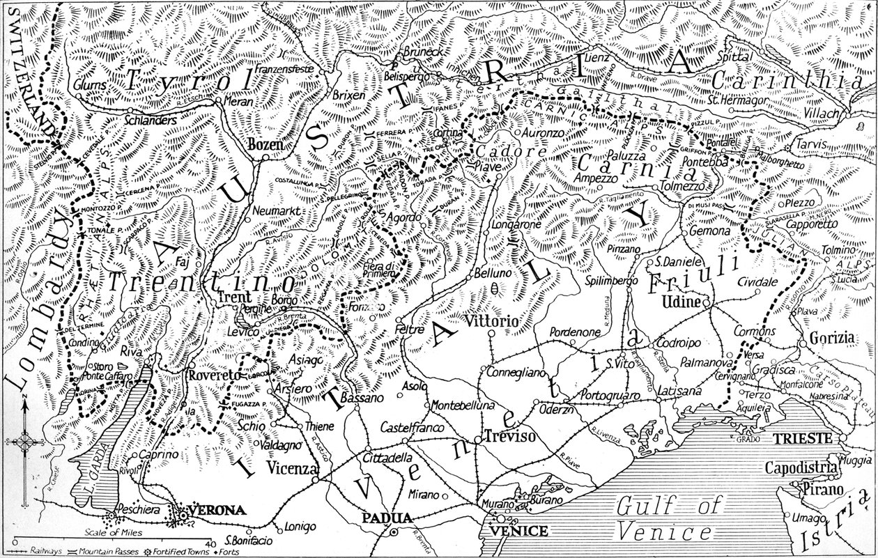 Rakouská hranice Itálie, 1915 od Unbekannt