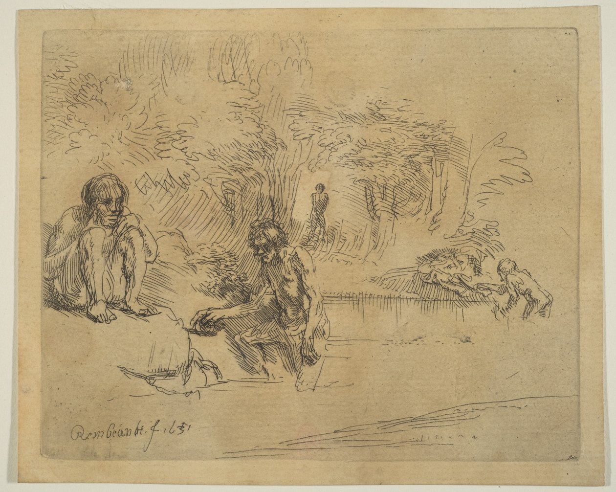 The Bathers, 1651. od Unbekannt