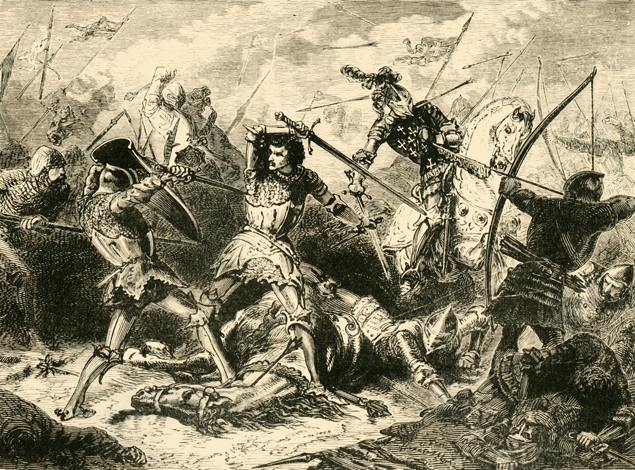 Bitva u Agincourtu, 1415, 1890. od Unbekannt