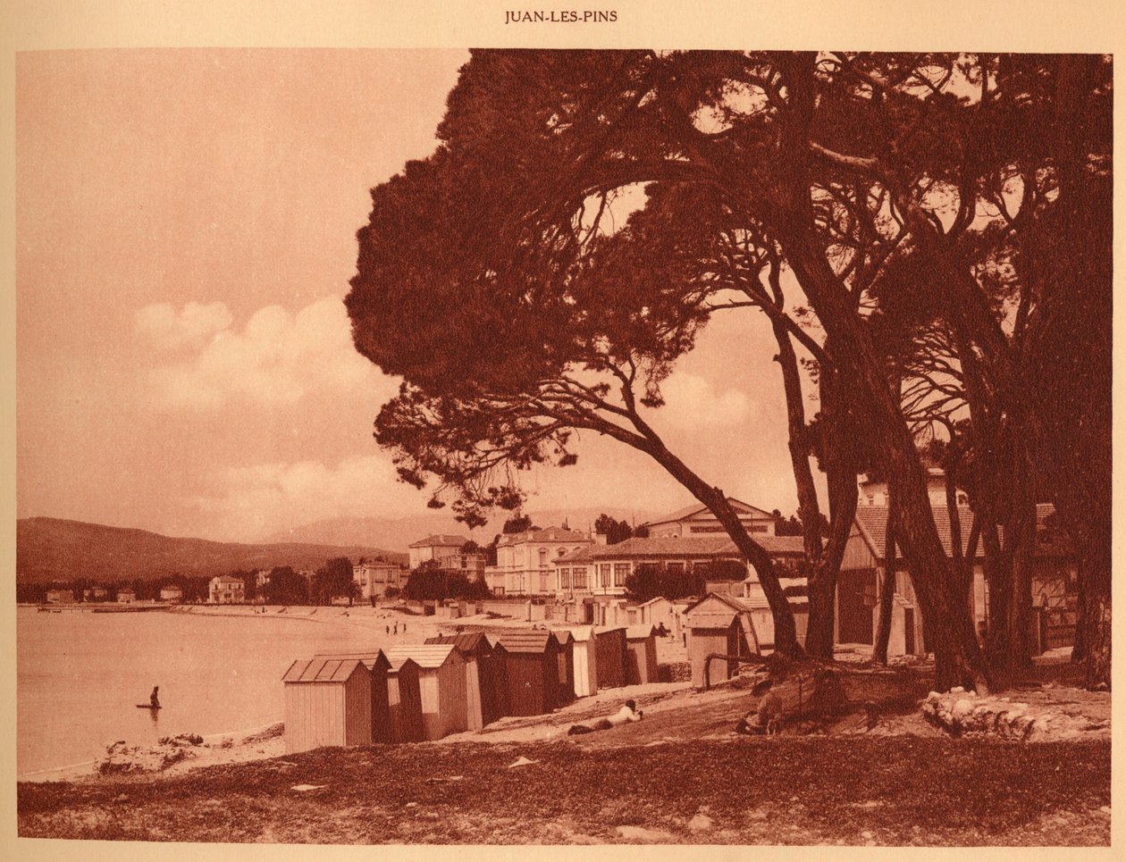 Pláž, Juan-les-Pins, 1930. od Unbekannt