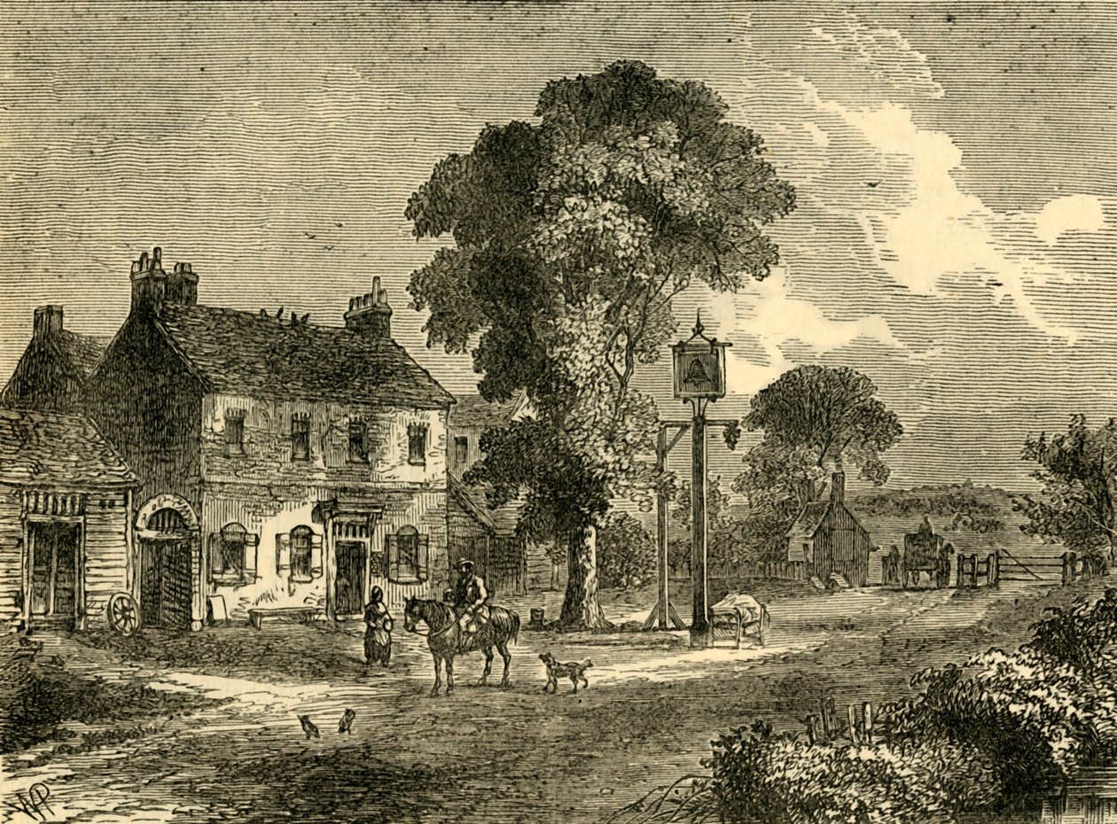 The Bell Inn, Kilburn, 1750, c1876. od Unbekannt