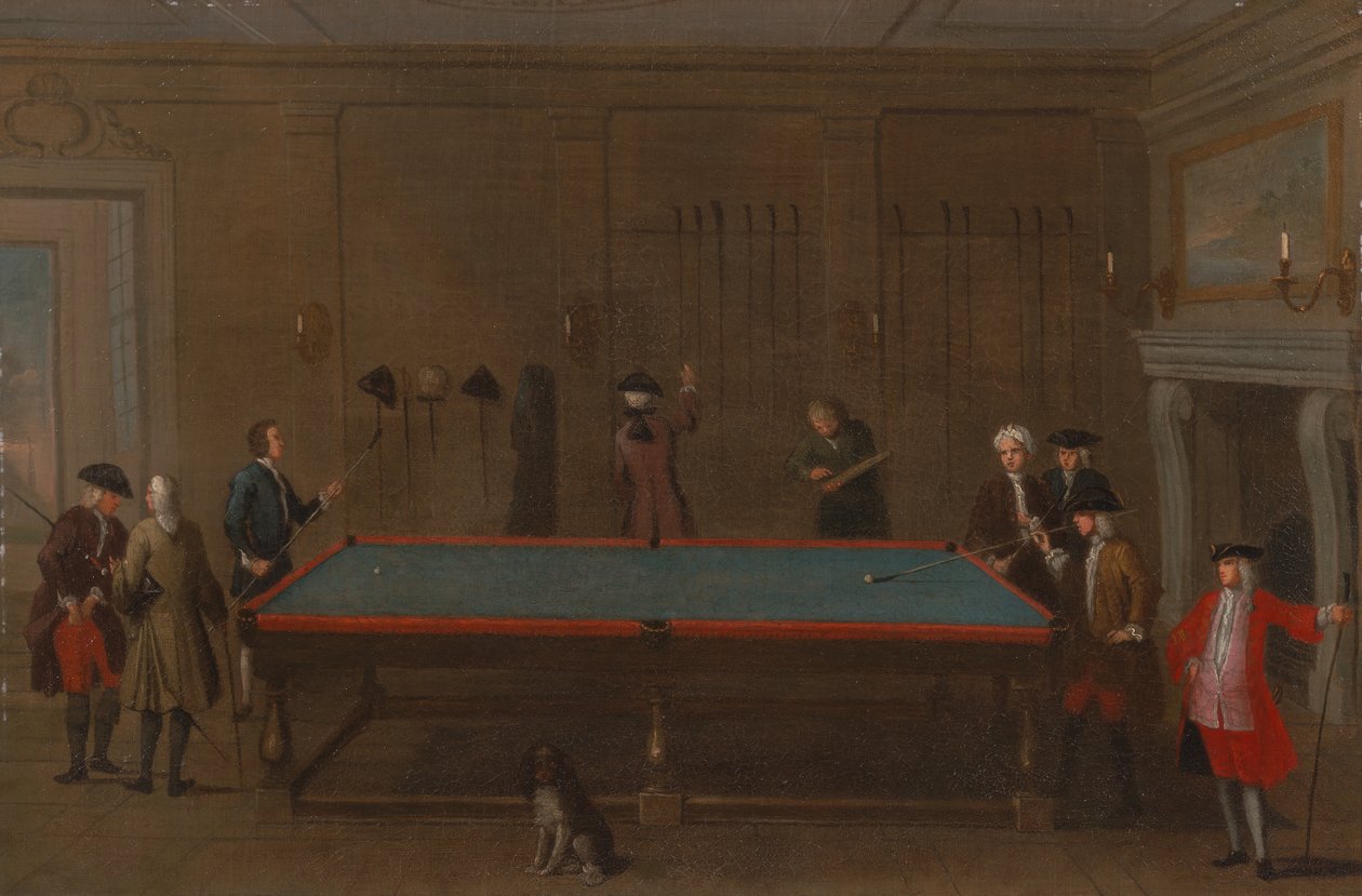Billiard Room, ca. 1725. od Unbekannt