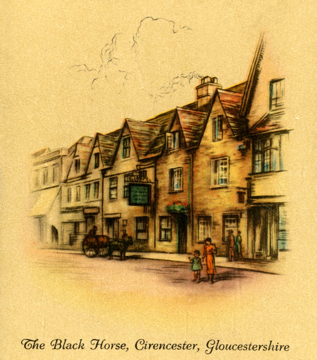 Černý kůň, Cirencester, Gloucestershire, 1936. od Unbekannt