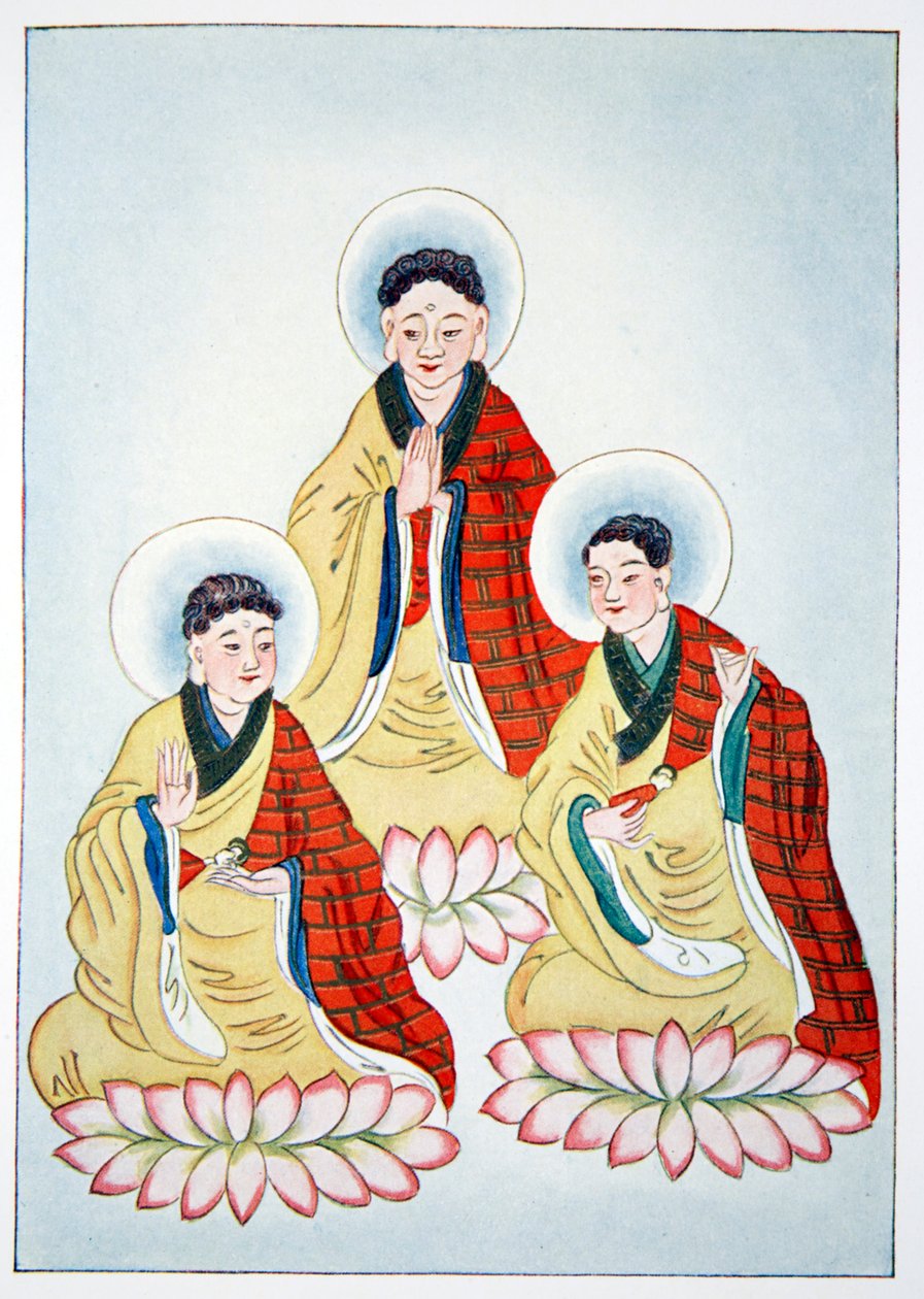 Buddhistická triáda, 1922 od Unbekannt