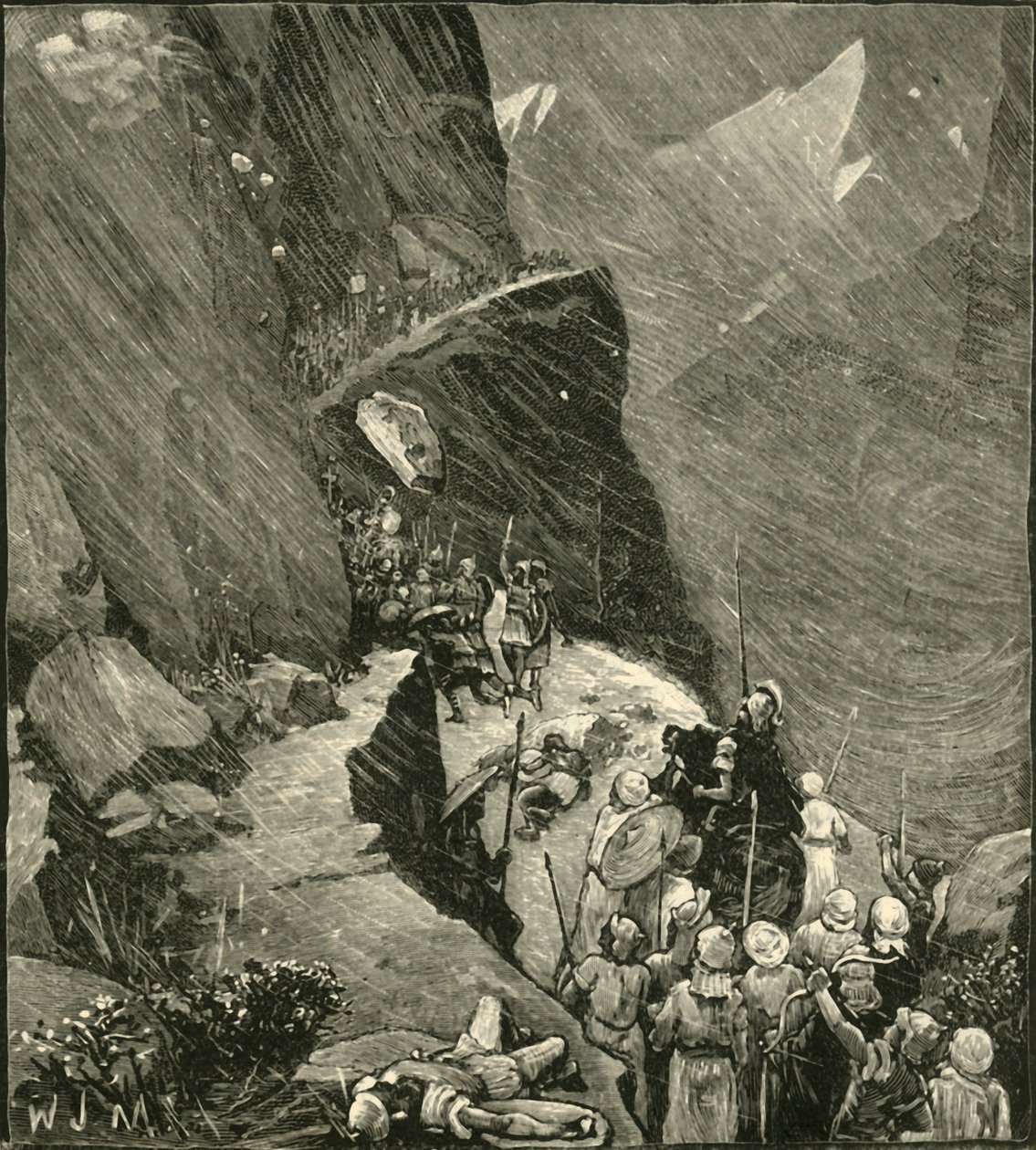 Kartaginci překračující Alpy, 1890. od Unbekannt