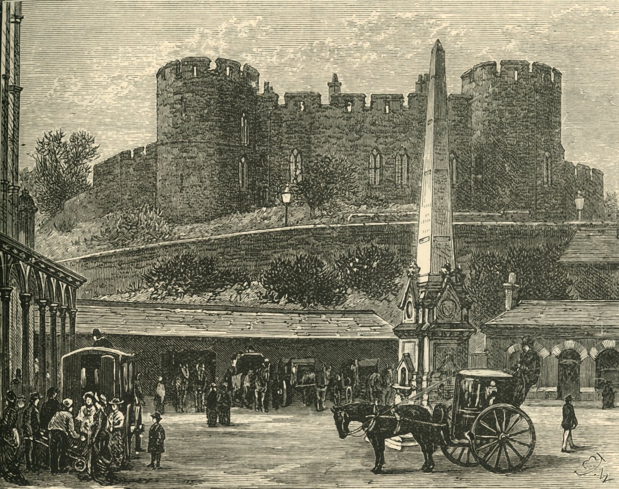 Hrad, z nádraží, 1898. od Unbekannt